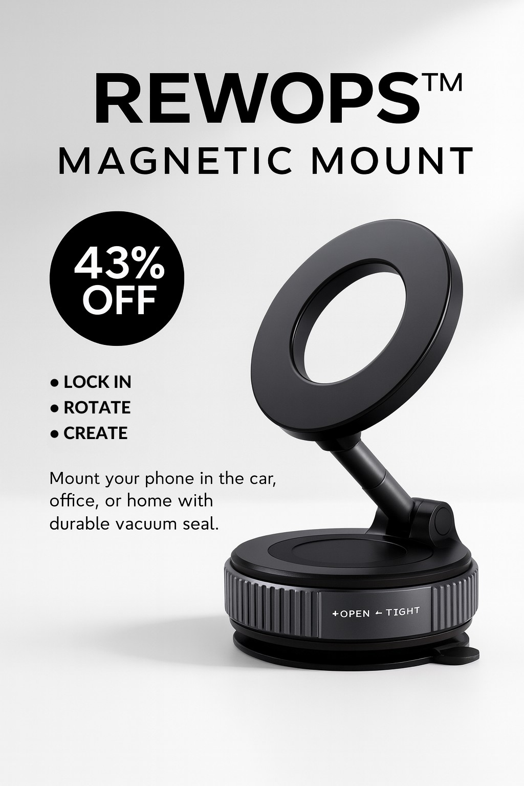 MagnoGrip 360 Vacuum Phone Holder